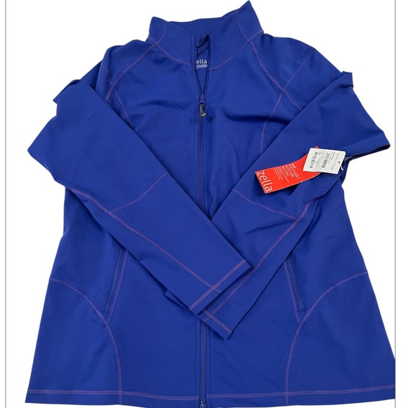 Zella Bright Vibrant Purple-Blue Workout Jacket Moisture Wicking XXL NWT - Picture 4 of 9